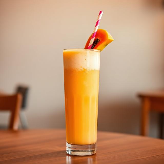 Batida de lechosa con leche