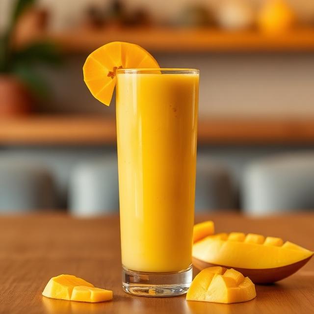 Batida de mango con leche